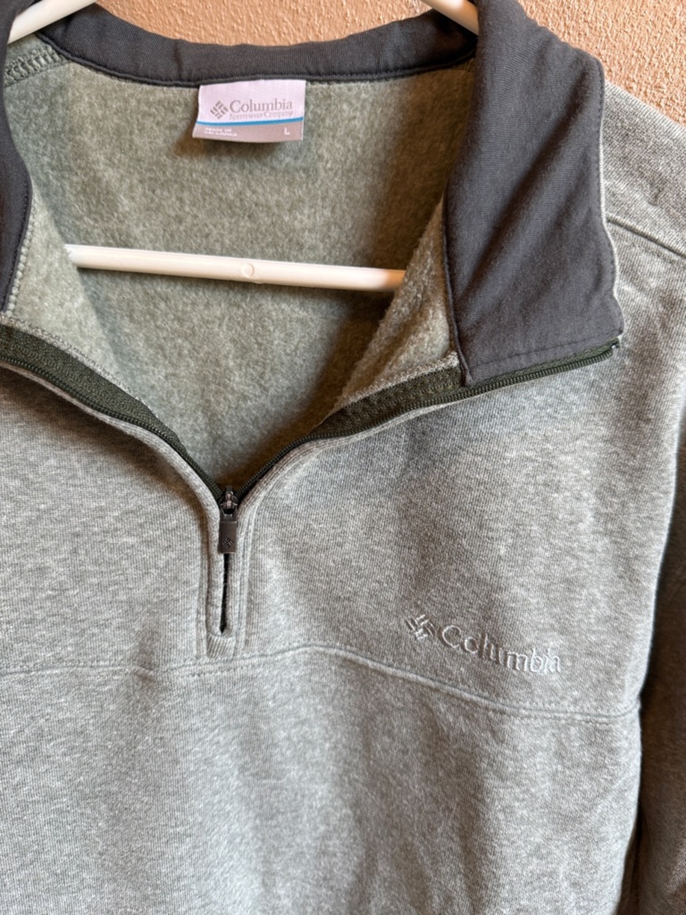 Columbia Men's Hart Mountain 1/2 Zip Pullover Large Green